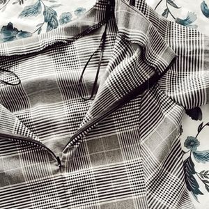 H&M Sheath Checker-blocked Black/White Dress